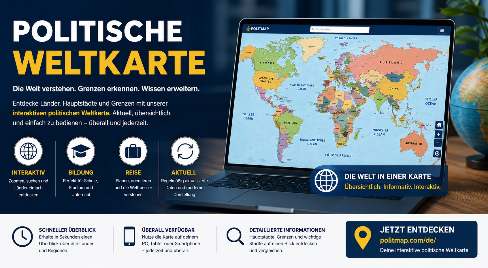 Weltkarte politisch: Warum interaktive Karten heute immer wichtiger werden